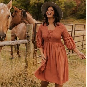 Roolee Salmon Esmerelda Dress